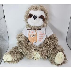Plush Sloth Toy with Graphic Shirt